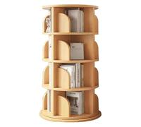 Bookcases 360° Corner Bookshelf Tower Solid Wood Rotating Bookshelf 360 ° Free Standing Rotating Bookcase 2/3/4/5/6 Tier Book Shelf save space