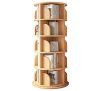 Bookcases 360° Corner Bookshelf Tower Solid Wood Rotating Bookshelf 360 ° Free Standing Rotating Bookcase 2/3/4/5/6 Tier Book Shelf save space