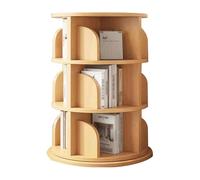 Bookcases 360° Corner Bookshelf Tower Solid Wood Rotating Bookshelf 360 ° Free Standing Rotating Bookcase 2/3/4/5/6 Tier Book Shelf save space