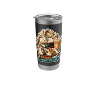 Booked and Unbothered Cozy Reader Design Stainless Steel Insulated Tumbler