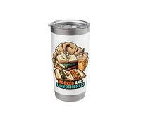 Booked and Unbothered Cozy Reader Design Stainless Steel Insulated Tumbler