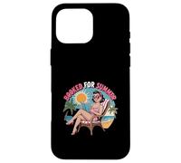Booked For Summer Pinup Girl Reading On Beach Design Case for iPhone 16 Pro Max
