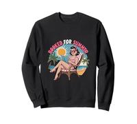 Booked For Summer Pinup Girl Reading On Beach Design Sweatshirt
