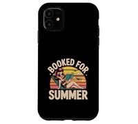 Booked for Summer Retro Reading Design with Vintage Girl Case for iPhone 11