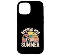 Booked for Summer Retro Reading Design with Vintage Girl Case for iPhone 15