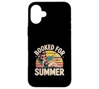 Booked for Summer Retro Reading Design with Vintage Girl Case for iPhone 16 Plus
