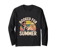 Booked for Summer Retro Reading Design with Vintage Girl Long Sleeve T-Shirt