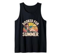 Booked for Summer Retro Reading Design with Vintage Girl Tank Top
