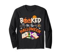 Booked for The Halloween Carved Pumpkins Librarian Bookworm Long Sleeve T-Shirt