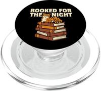 Booked For The Night Funny Reading Cat PopSockets PopGrip for MagSafe
