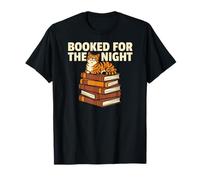 Booked for The Night Funny Reading Cat T-Shirt