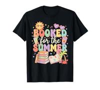 Booked for The Summer Cute Book Reading Women Girls T-Shirt