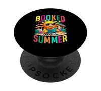 Booked For The Summer, Reading Book Lover Vacation PopSockets Adhesive PopGrip