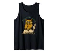 Booked Solid with Knowledge Owl - Cute Book Lovers Gift Tank Top