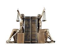 Bookend 1pair Roman Lady Justice Statues,Home Decor Bookends Bronze Figurine Roman Goddess Desktop Sculptures Gifts for Library Study Office