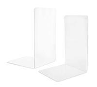 Bookend, 2Pcs Thick and Durable Acrylic Material Desktop Organizer for CD/DVD/magazines for Cards