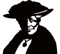 Bookend as a Portrait of Selma Lagerlöf: Black, Made of Solid Steel, Scandinavian Design, Swedish Production