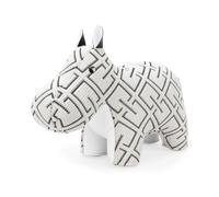 Bookend Hippo Grid white Züny x KVADRAT