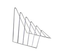 Bookend Organizer File Folder Sorter Offices Book End Desk Triangle Bookshelf Argent, Silvery, 13.5x9.5x14cm