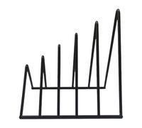 Bookend Organizer File Folder Sorter Offices Book End Desk Triangle Bookshelf Black 13.5x9.5x14cm