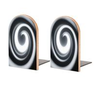 Bookends 1 Pair Light And Shadow Vortex Heavy Bookends for Shelves