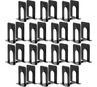 Bookends, 28pcs Metal Bookends, Black Book Ends Holder, Book Ends, Book Ends for Shelves, Book Ends for Heavy Books Nonskid Book Holder Book Ends to Hold Books Heavy Duty for Shelves Office Home