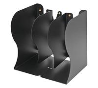 BOOKENDS BLACK RETRACTABLE STAINLESS STEEL STUDY OFFICE SUPPORT