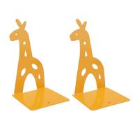 Bookends, Bookends Bookends for Shelves Bookends Bookshelf Holders Home Decorative Bookends Heavy Duty Book Organizer Decorative Metal Bookends for Shelves (Yellow Giraffe)