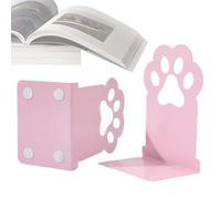Bookends Cat Paw - 2 Piece Non Slip Heavy Duty Metal Holders, Cute Modern Desk Bookshelf Decor Organizer | Durable Iron Book Supports Home Nursery Bedroom Classroom Office Student Teacher Gift