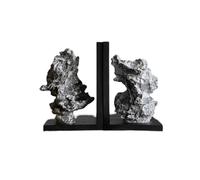 Bookends Chinese Zen Stone Bookends Simulation Bookends Desktop Ornament for Bookshelves Office Desk Book supports
