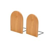 Bookends Desktop Bookend Holder Office Supplies Accessory Stationery Bookends For Magazine Simple Wood Iron Book End Shelf(Color-1)