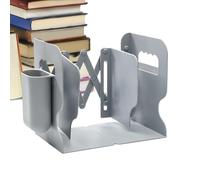 Bookends - Extendable Book Holder, Adjustable Magazine Rack with Pen Compartment, Multi-Purpose Storage Organiser, Robust, Robust Bookend, Study Desk, Living Room, Bedroom, Kl