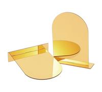 Bookends for Orange Decorative Shelves Acrylic Book 2pcs
