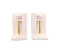 bookends, Greek Column Book Stoppers, Resin Roman Column Bookends, Bookend Holder Artwork, for Office Study Living Room Entrance Decor