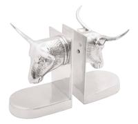 vidaXL Bookends 2 pcs Silver 21.5 x 15.5 x 20 cm Aluminium