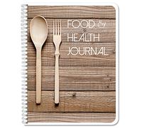 BookFactory Food and Health Journal/Food Diary/Fitness Journal Notebook, 186 Pages - 8 1/2" x 11" Durable Thick Translucent Cover, Wire-O Binding (JOU-186-7CW-(FoodJournal))