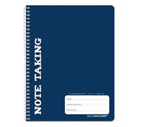 BookFactory Note Taking Notebook/Student Note Taker Carbonless Notebook, 50 Sets of 6" x 9" Pages - 100 Sheets Total - [Wire-O Bound] (LOG-050-69CW-PP-D(NoteTaking))