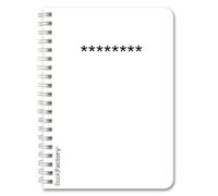 BookFactory Password Journal/Password Organizer/Password Book/Password Keeper, 120 Pages - 5" x 7", Durable Thick Translucent Cover, Wire-O Binding (JOU-120-57CW-A-(Password))