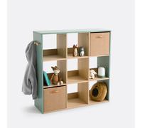 Bookie 9-Compartment Storage Unit grey-green