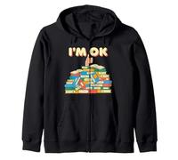 Bookish Bookworm Funny Drowning in Books But Still OK Zip Hoodie