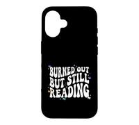 Bookish Burned Out But Still Reading Retro Book Club Case for iPhone 16