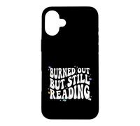 Bookish Burned Out But Still Reading Retro Book Club Case for iPhone 16 Plus