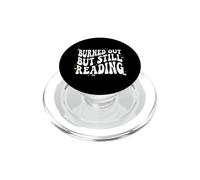 Bookish Burned Out But Still Reading Retro Book Club PopSockets PopGrip for MagSafe