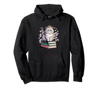 Bookish Cat Girl Books & Cats Lover Teacher Student Pullover Hoodie