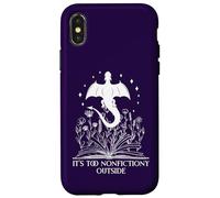 Bookish Dragon Book Club Reading Its Too Nonfictiony Outside Case for iPhone X/XS