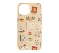 Bookish Floral Tea Reading Cozy Cottagecore Fall Book Lover Case for iPhone 15