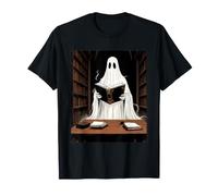 Bookish Ghost Gothic Library Spooky Halloween Funny Costume T-Shirt