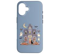 Bookish Ghost Haunted Bookstore Cat Bookworm Book Lover Case for iPhone 16