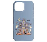 Bookish Ghost Haunted Bookstore Cat Bookworm Book Lover Case for iPhone 16 Pro Max