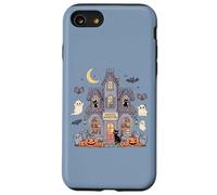 Bookish Ghost Haunted Bookstore Cat Bookworm Book Lover Case for iPhone SE (2020) / 7/8